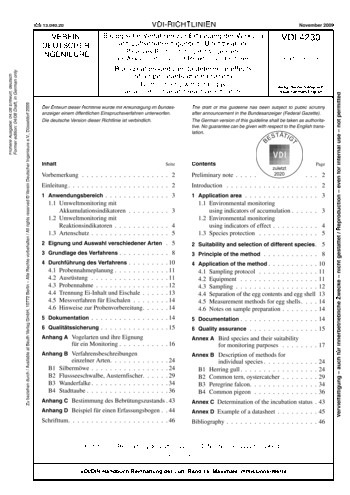 Produktabbildung: Biologische Verfahren zur Erfassung der Wirkung von Luftverunreinigungen (Bioindikation) - Passives Biomonitoring mit Vogeleiern als Akkumulations- und Reaktionsindikatoren