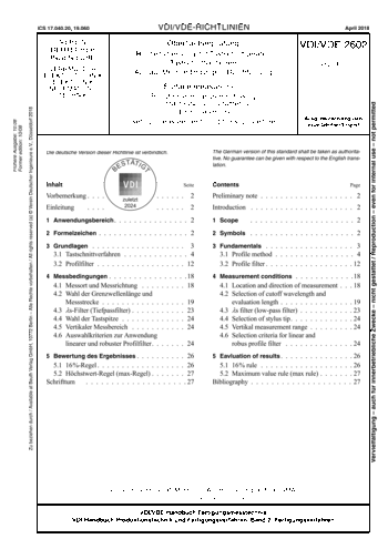 Produktabbildung: Oberflächenprüfung - Rauheitsmessung mit Tastschnittgeräten - Tastschnittverfahren - Aufbau, Messbedingungen, Durchführung