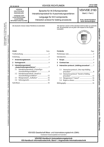 Produktabbildung: Sprache für I4.0-Komponenten - Interaktionsprotokoll für Ausschreibungsverfahren