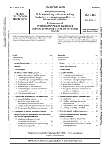 Produktabbildung: Emissionsminderung - Holzbearbeitung und -verarbeitung - Bearbeitung und Veredelung von Holz- und Holzwerkstoffoberflächen