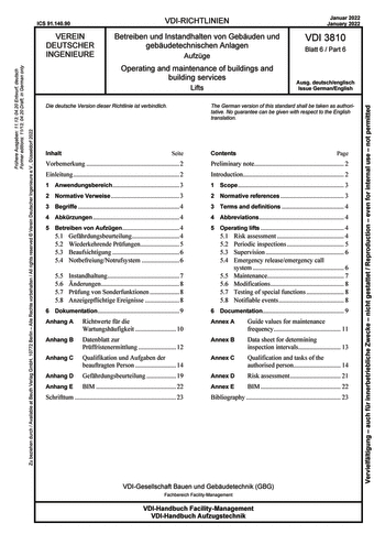 Produktabbildung: Betreiben und Instandhalten von Gebäuden und gebäudetechnischen Anlagen - Aufzüge