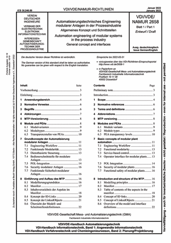 Produktabbildung: Automatisierungstechnisches Engineering modularer Anlagen in der Prozessindustrie - Allgemeines Konzept und Schnittstellen