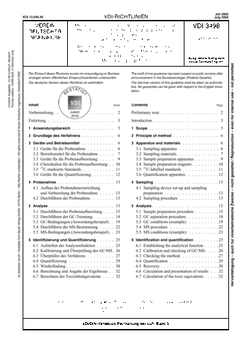 Produktabbildung: Messen von Immissionen - Messen von Innenraumluft - Messen von polychlorierten Dibenzo-p-dioxinen und Dibenzofuranen; Verfahren mit großem Filter