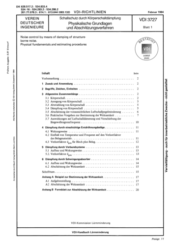 Produktabbildung: Schallschutz durch Körperschalldämpfung; Physikalische Grundlagen und Abschätzungsverfahren