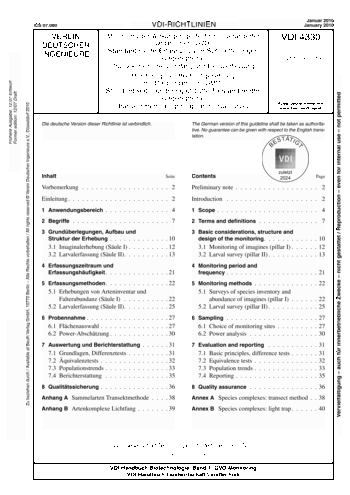 Produktabbildung: Monitoring der Wirkung gentechnisch veränderter Organismen (GVO) - Standardisierte Erfassung von Schmetterlingen (Lepidoptera) - Transektmethode, Lichtfang und Larvalerfassung