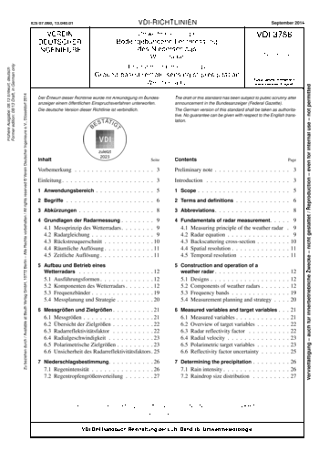 Produktabbildung: Umweltmeteorologie - Bodengebundene Fernmessung des Niederschlags - Wetterradar