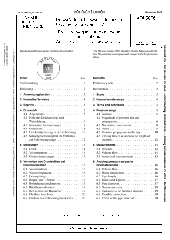 Produktabbildung: Druckstöße in Trinkwasserleitungen - Ursachen, Geräusche und Vermeidung