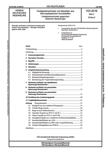 Produktabbildung: Festigkeitsnachweis von Bauteilen aus thermoplastischen Kunststoffen - Festigkeitsnachweis gegenüber statischen Belastungen