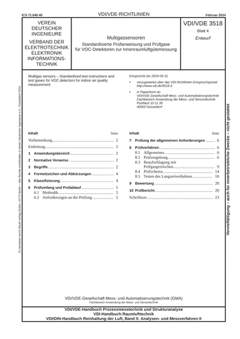 Produktabbildung: Multigassensoren - Standardisierte Prüfanweisung und Prüfgase für VOC-Detektoren zur Innenraumluftgütemessung