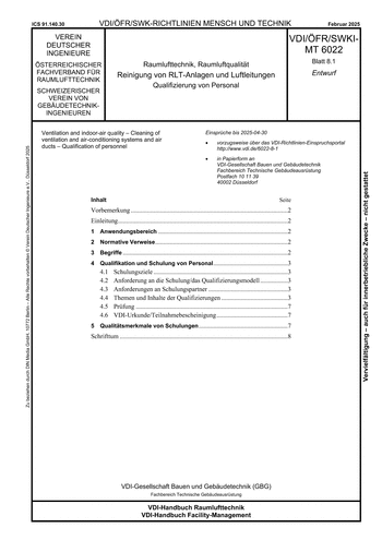 Produktabbildung: Raumlufttechnik, Raumluftqualität - Reinigung von RLT-Anlagen und Luftleitungen - Qualifizierung von Personal