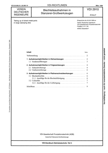 Produktabbildung: Blechteileaufnahmen in Stanzerei-Großwerkzeugen