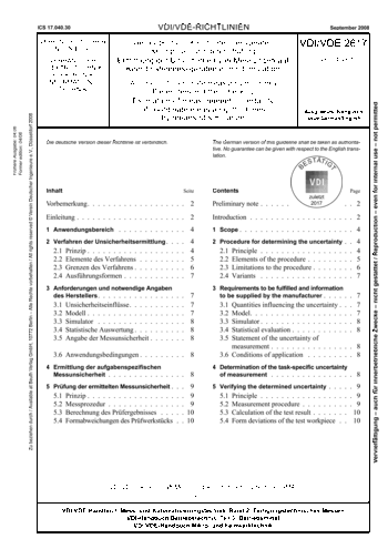 Produktabbildung: Genauigkeit von Koordinatenmessgeräten - Kenngrößen und deren Prüfung - Ermittlung der Unsicherheit von Messungen auf Koordinatenmessgeräten durch Simulation