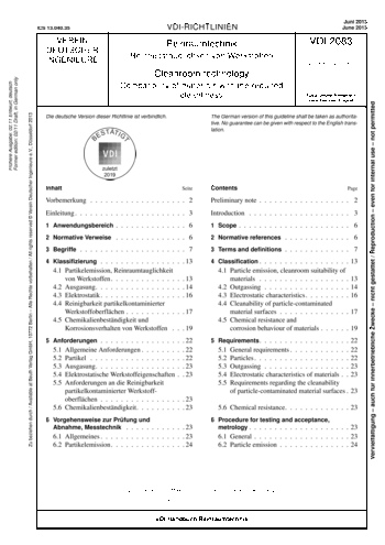 Produktabbildung: Reinraumtechnik - Reinheitstauglichkeit von Werkstoffen