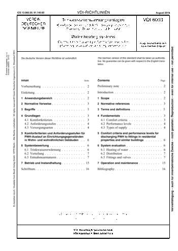 Produktabbildung: Trinkwassererwärmungsanlagen - Komfortkriterien und Anforderungsstufen für Planung, Bewertung und Einsatz