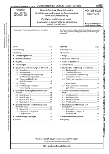 Produktabbildung: Raumlufttechnik, Raumluftqualität - Qualifizierung von Personal für Raumlufttechnik und Raumluftbefeuchtung