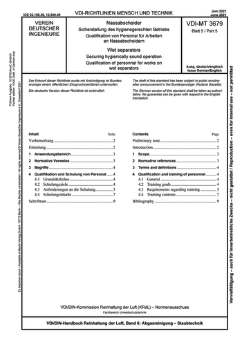 Produktabbildung: Nassabscheider - Sicherstellung des hygienegerechten Betriebs - Qualifikation von Personal für Arbeiten an Nassabscheidern