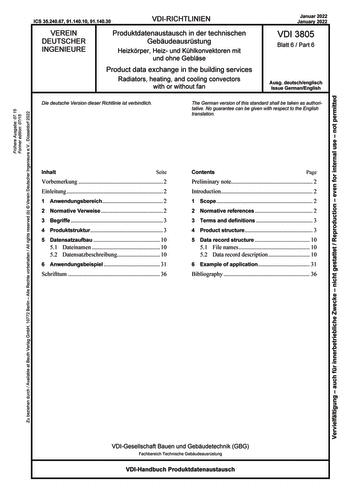 Produktabbildung: Produktdatenaustausch in der technischen Gebäudeausrüstung - Heizkörper, Heiz- und Kühlkonvektoren mit und ohne Gebläse