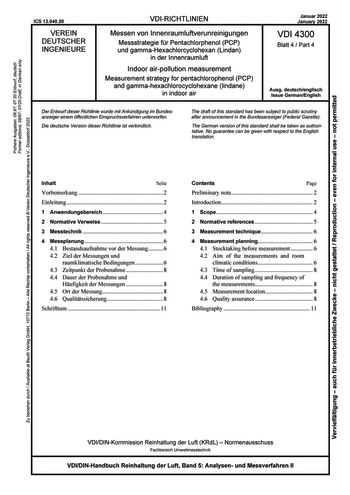 Produktabbildung: Messen von Innenraumluftverunreinigungen - Messstrategie für Pentachlorphenol (PCP) und gamma-Hexachlorcyclohexan (Lindan) in der Innenraumluft