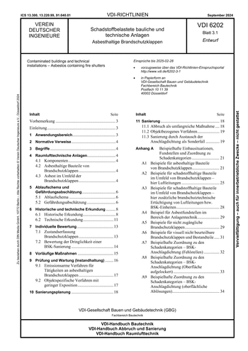 Produktabbildung: Schadstoffbelastete bauliche und technische Anlagen - Asbesthaltige Brandschutzklappen