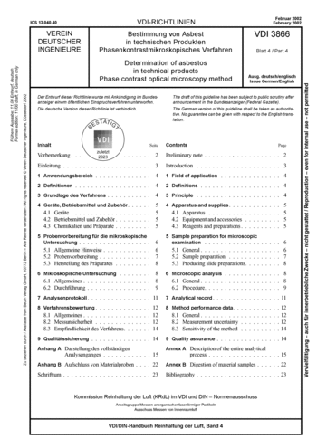 Produktabbildung: Bestimmung von Asbest in technischen Produkten - Phasenkontrastmikroskopisches Verfahren