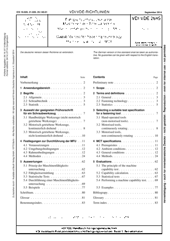 Produktabbildung: Fähigkeitsuntersuchung von Maschinen der Schraubtechnik - Maschinenfähigkeitsuntersuchung - MFU