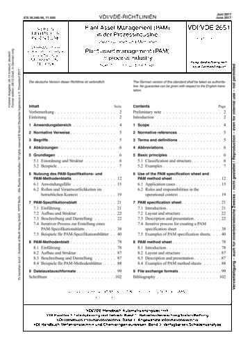 Produktabbildung: Plant Asset Management (PAM) in der Prozessindustrie - Spezifikationen und Methoden