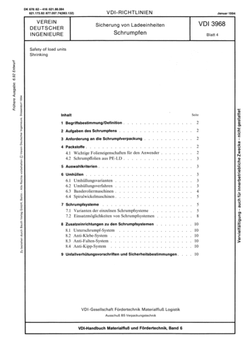 Produktabbildung: Sicherung von Ladeeinheiten; Schrumpfen