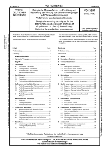 Produktabbildung: Biologische Messverfahren zur Ermittlung und Beurteilung der Wirkung von Luftverunreinigungen auf Pflanzen (Biomonitoring) - Verfahren der standardisierten Graskultur