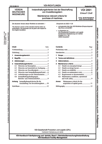 Produktabbildung: Instandhaltungskriterien bei der Beschaffung von Investitionsgütern