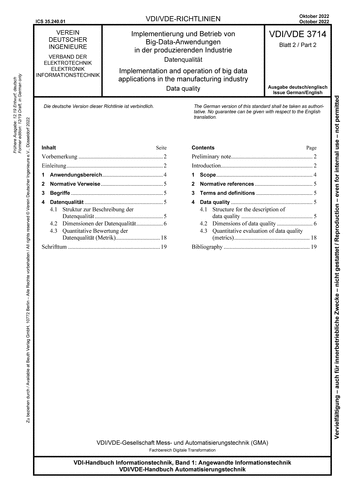 Produktabbildung: Implementierung und Betrieb von Big-Data-Anwendungen in der produzierenden Industrie - Datenqualität