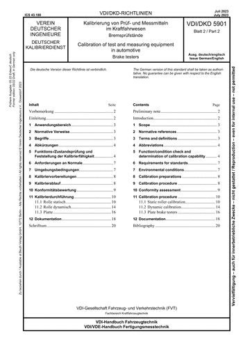 Produktabbildung: Kalibrierung von Prüf- und Messmitteln im Kraftfahrwesen - Bremsprüfstände