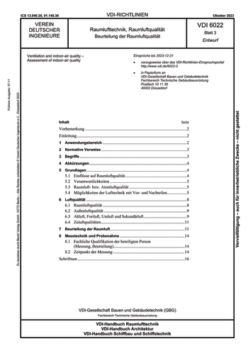 Produktabbildung: Raumlufttechnik, Raumluftqualität - Beurteilung der Raumluftqualität