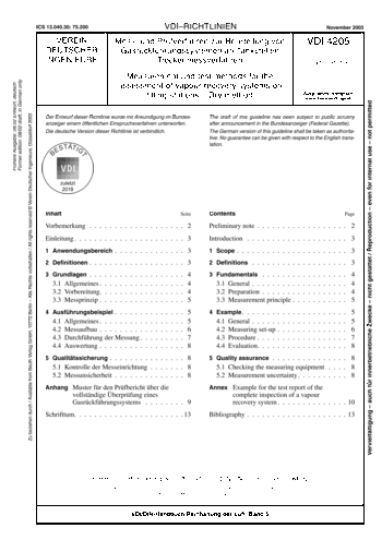 Produktabbildung: Mess- und Prüfverfahren zur Beurteilung von Gasrückführungssystemen an Tankstellen - Trockenmessverfahren