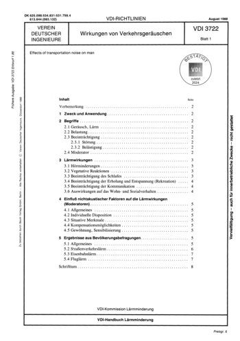 Produktabbildung: Wirkungen von Verkehrsgeräuschen