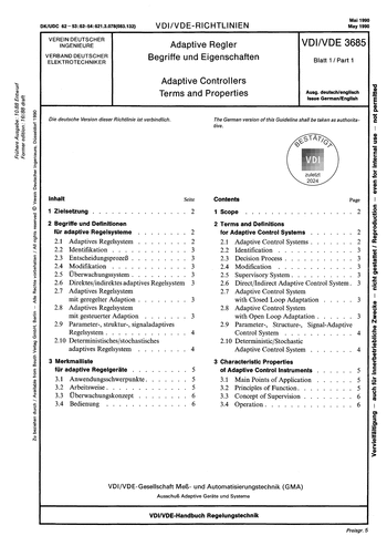 Produktabbildung: Adaptive Regler; Begriffe und Eigenschaften