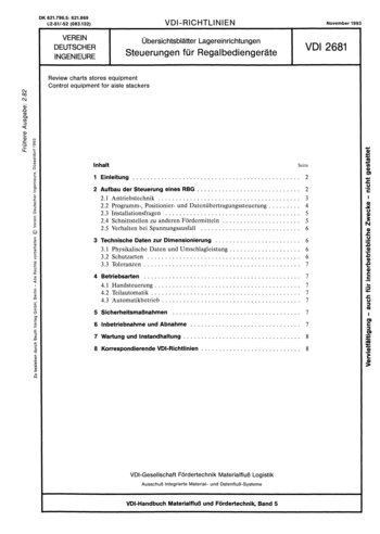 Produktabbildung: Übersichtsblätter, Lagereinrichtungen; Steuerungen für Regalbediengeräte