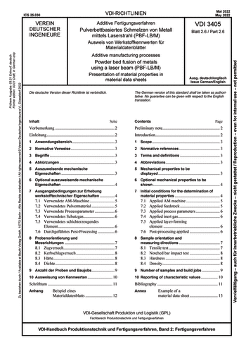 Produktabbildung: Additive Fertigungsverfahren - Pulverbettbasiertes Schmelzen von Metall mittels Laserstrahl (PBF-LB/M) - Ausweis von Werkstoffkennwerten für Materialdatenblätter