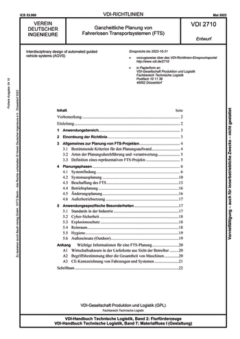 Produktabbildung: Ganzheitliche Planung von Fahrerlosen Transportsystemen (FTS)