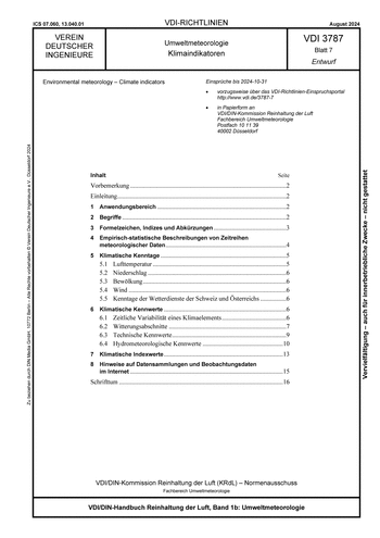 Produktabbildung: Umweltmeteorologie - Klimaindikatoren