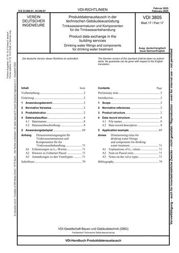 Produktabbildung: Produktdatenaustausch in der technischen Gebäudeausrüstung - Trinkwasserarmaturen und Komponenten für die Trinkwasserbehandlung