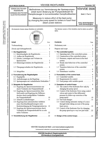 Produktabbildung: Maßnahmen zur Verminderung der Speisepumpenarbeit durch Änderung der Pumpendrehzahl für Dampferzeuger in konventionellen Dampfkraftwerken