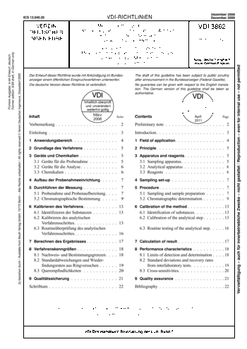 Produktabbildung: Messen gasförmiger Emissionen - Messen aliphatischer und aromatischer Aldehyde und Ketone nach dem DNPH-Verfahren - Gaswaschflaschen-Methode